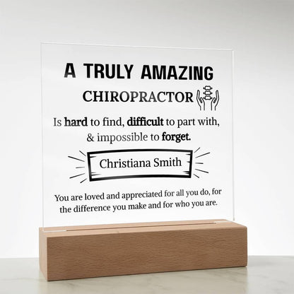 Chiropractor Appreciation personalized Acrylic Plaque – view 7