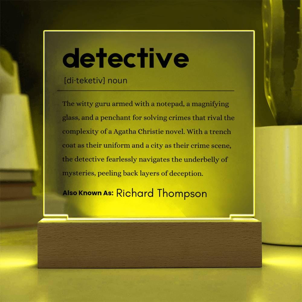 Detective Gift Personalized Definition Acrylic Plaque – view 4