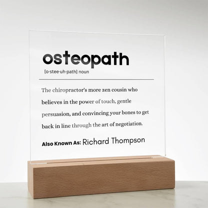 Osteopath Gift Personalized Definition Acrylic Plaque – view 8