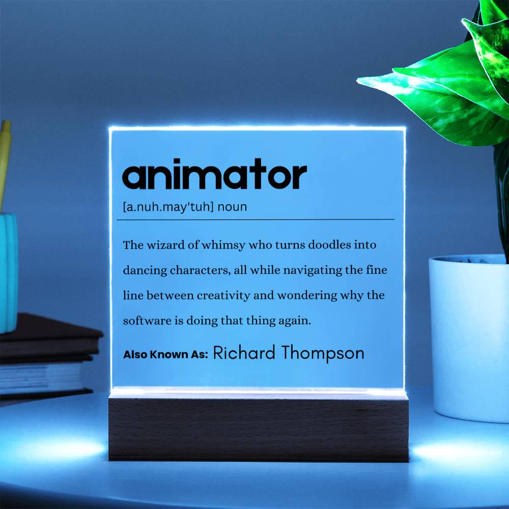 Animator Gift Personalized Definition Acrylic Plaque – Birthday Gift – view 3