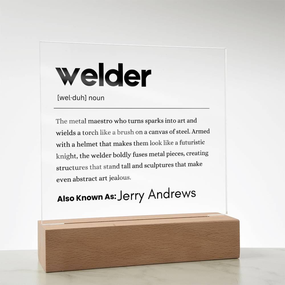 Welder Gift Personalized Definition Acrylic Plaque – Welding Gifts – view 9