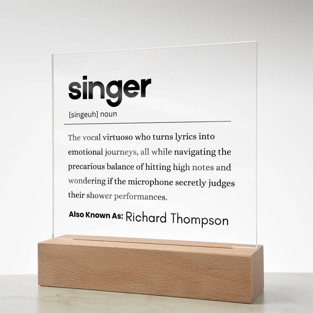 Singer Gift Personalized Definition Acrylic Plaque – view 8