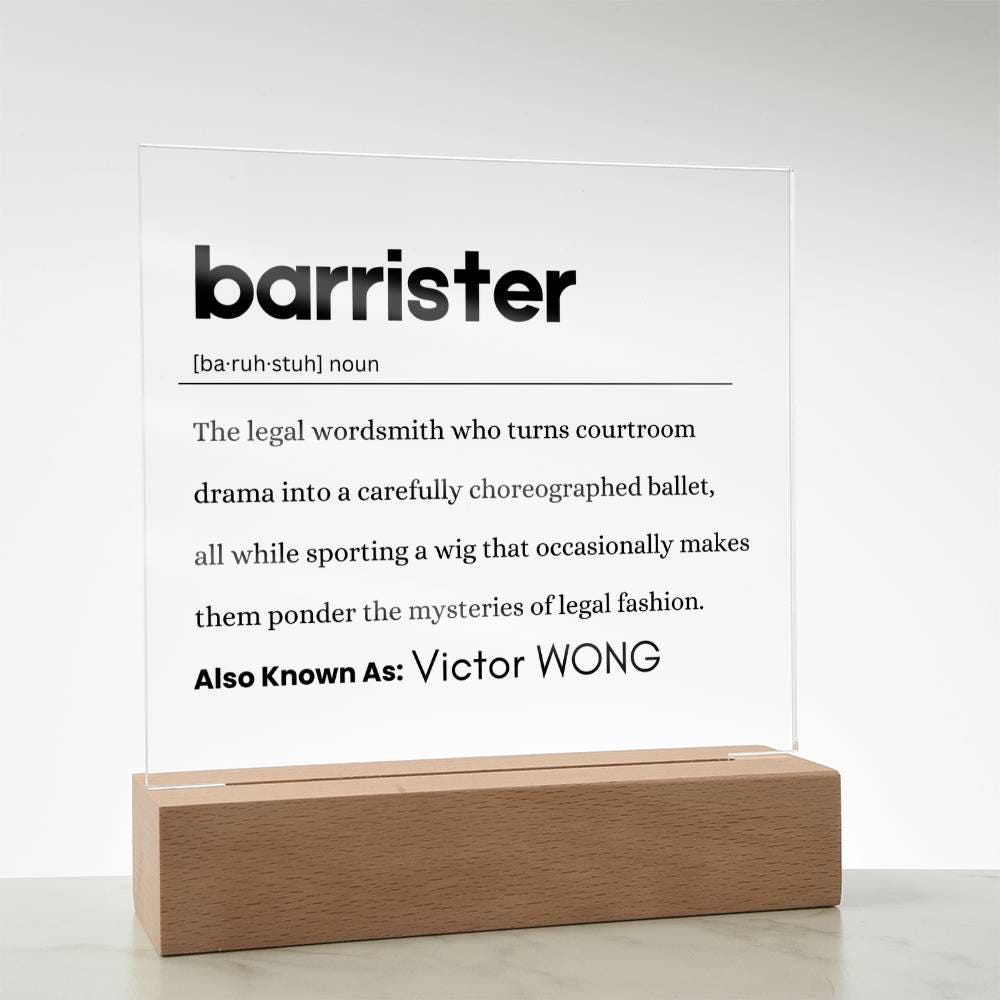 Barrister Gift Personalized Definition Acrylic Plaque – Gift – view 8