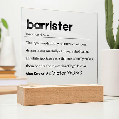 Barrister Gift Personalized Definition Acrylic Plaque – Gift – view 9