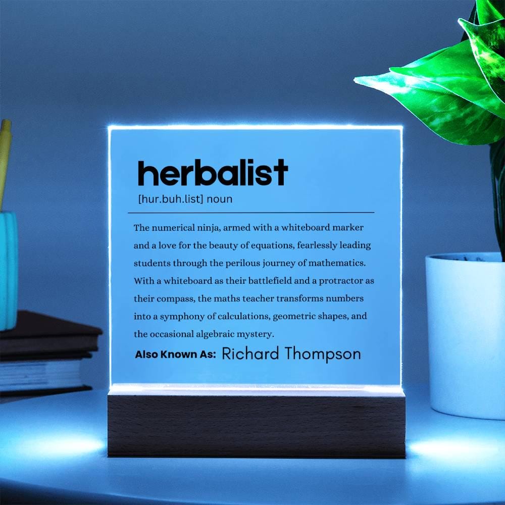 Herbalist Gift Personalized Definition Acrylic Plaque – Gift – view 3
