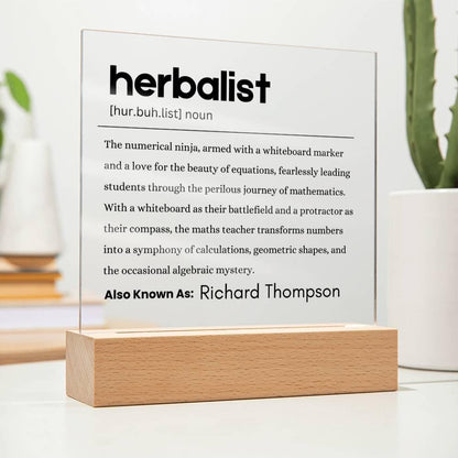 Herbalist Gift Personalized Definition Acrylic Plaque – Gift – view 9