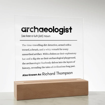 Archaeologist Gift Personalized Definition Acrylic Plaque – view 8