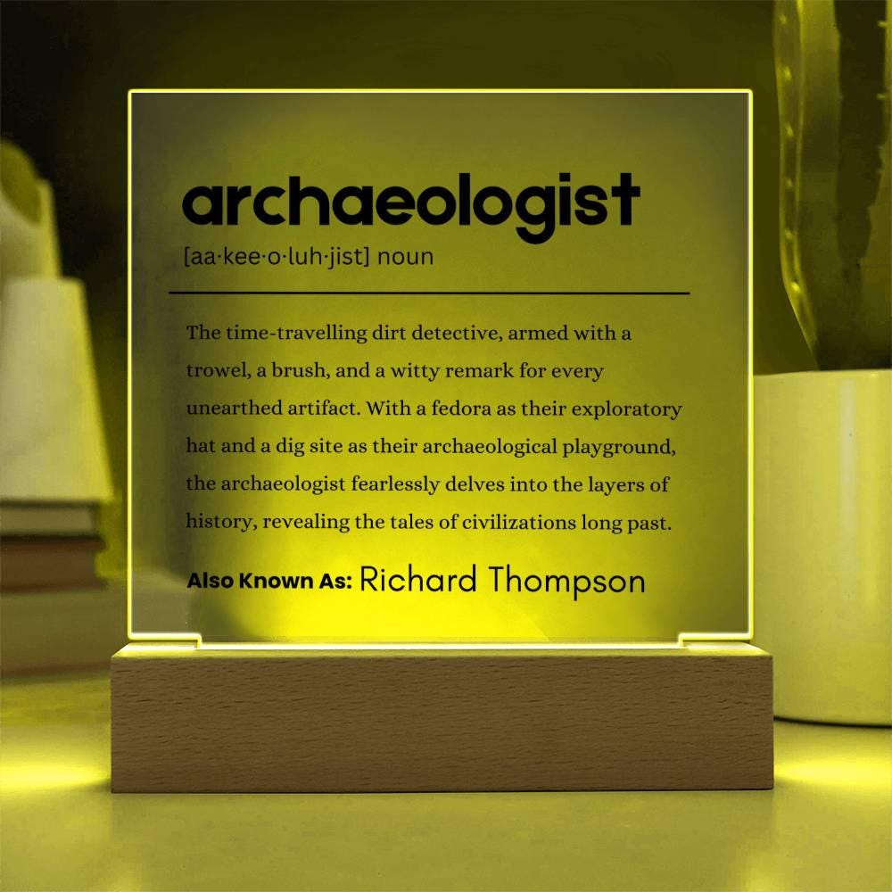 Archaeologist Gift Personalized Definition Acrylic Plaque – view 4