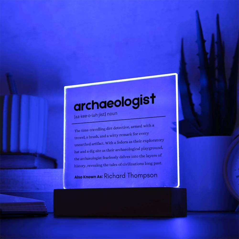 Archaeologist Gift Personalized Definition Acrylic Plaque – view 10