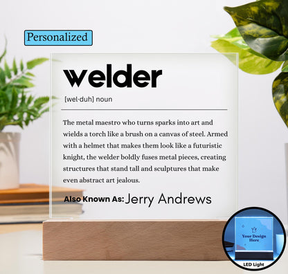 Welder Gift Personalized Definition Acrylic Plaque – Welding Gifts – view 2