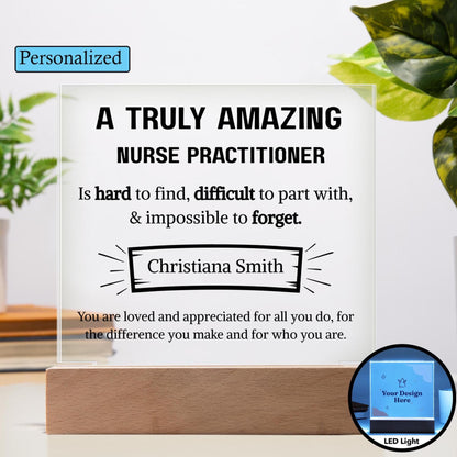 Nurse Practitioner Appreciation Personalized Plaque – Gift for Np