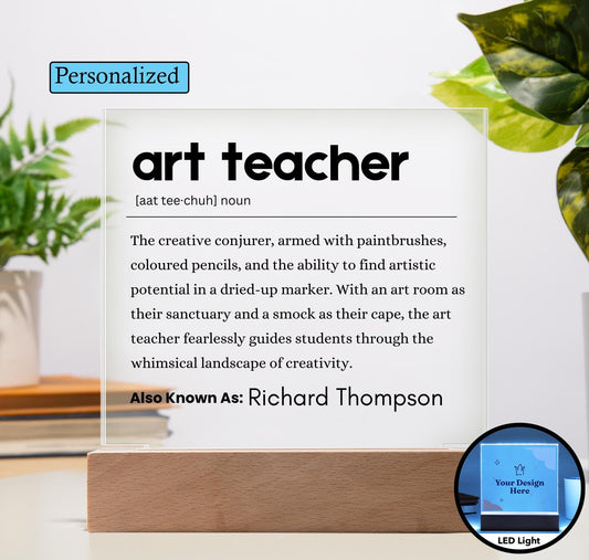 Art Teacher Gift Personalized Definition Acrylic Plaque