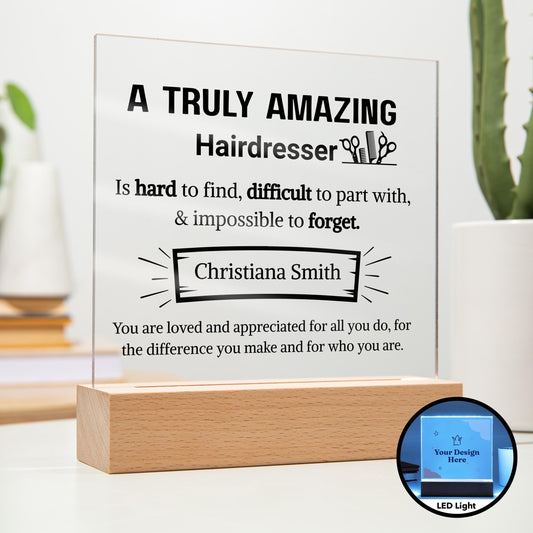 Hairdresser Appreciation Personalized Acrylic Plaque