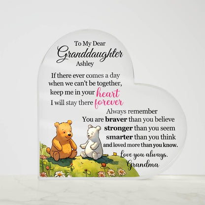 To My Granddaughter Personalized Acrylic Plaque – Gifts from Nana – view 2