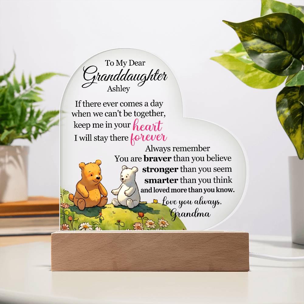 To My Granddaughter Personalized Acrylic Plaque – Gifts from Nana – view 5