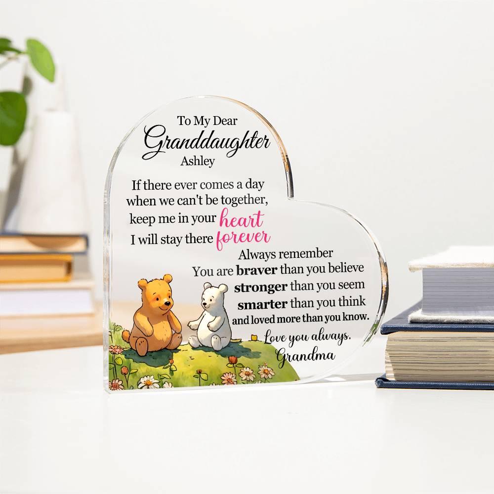 To My Granddaughter Personalized Acrylic Plaque – Gifts from Nana