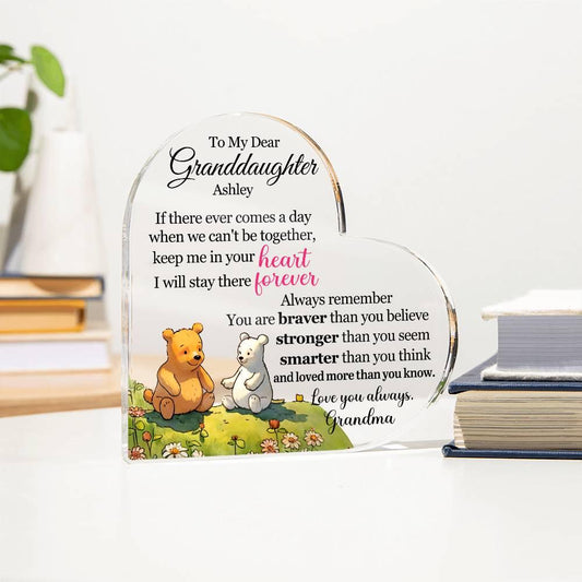 To My Granddaughter Personalized Acrylic Plaque – Gifts from Nana