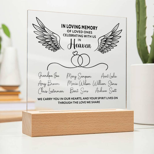 Family Memorial Keepsake Plaque – Family Loss Sympathy Gift