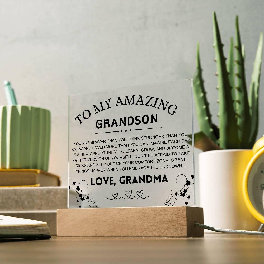 Personalized Grandson Nightlight LED Acrylic Plaque