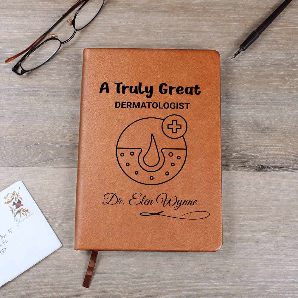 Personalized Vegan Leather Dermatologist Journal: Gift for Skin Doctor – view 9