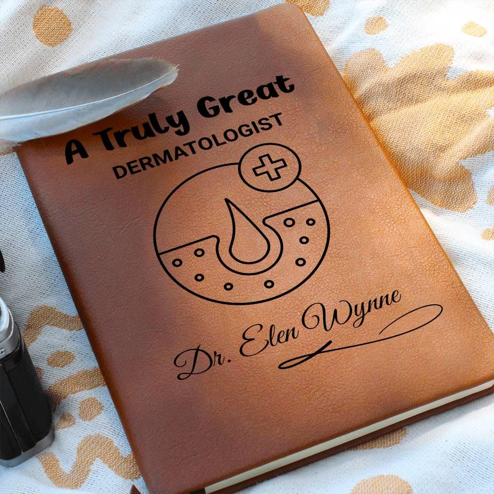 Personalized Vegan Leather Dermatologist Journal: Gift for Skin Doctor