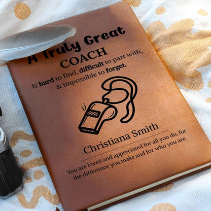 Coach Gift Personalized Journal – Gift for Football