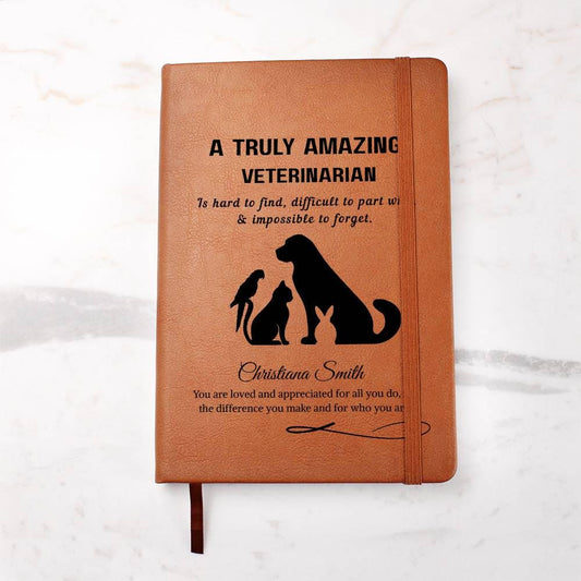 Veterinarian Gift Personalized Journal – Gift for Vet Doctor – view 2