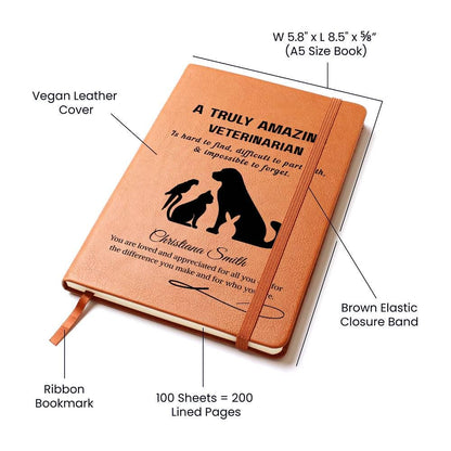 Veterinarian Gift Personalized Journal – Gift for Vet Doctor – view 3