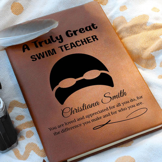 Swim Teacher Gift Personalized Journal – Gift for Swim Instructor
