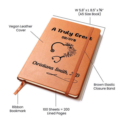 OBGYN Gift Personalized Journal – Gift for Gynecologists – view 3