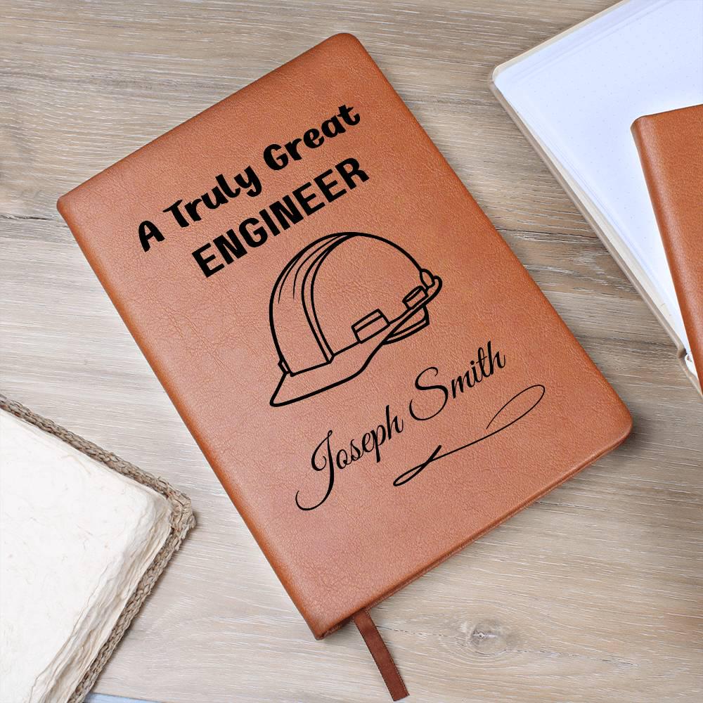 Engineer Gift Personalized Leather Journal – Gift for Civil Engineer – view 6