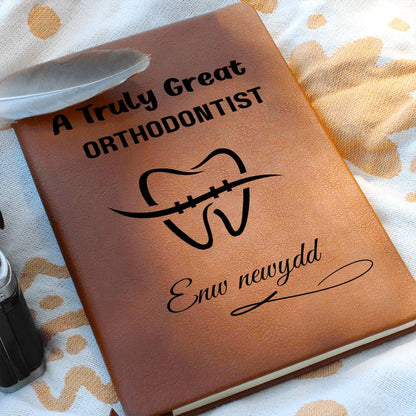 Orthodontist Gift Personalized Leather Journal – Dental Office Gifts