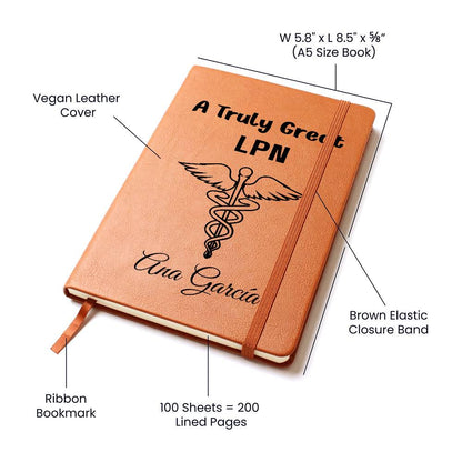 LPN Gift Personalized Journal – Gift for Licensed Practical Nurses – view 4