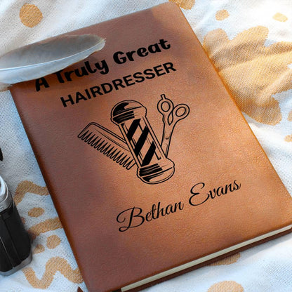 Hairdresser Gift Personalized Journal – Funny Hairdresser – view 4
