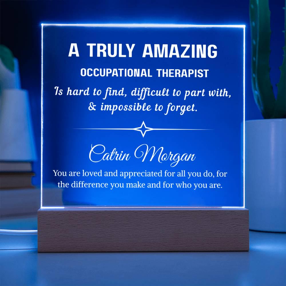 Occupational Therapist Gift Personalized Plaque – Gift for OT – view 2