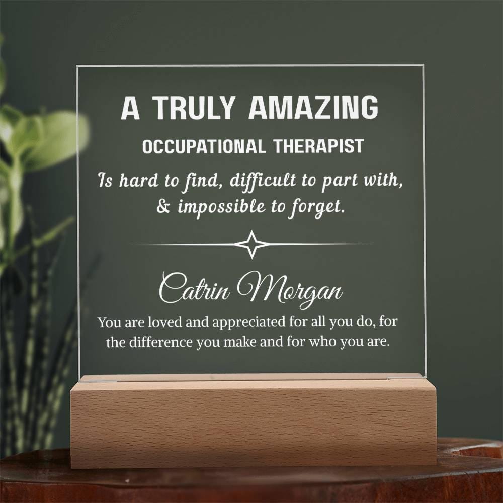 Occupational Therapist Gift Personalized Plaque – Gift for OT – view 9