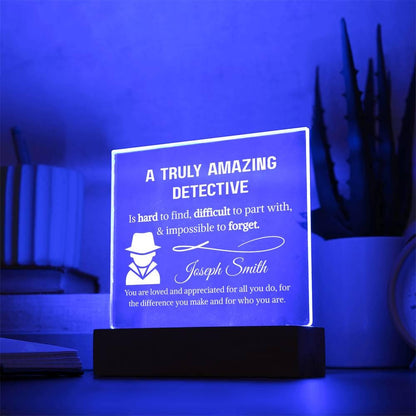 Detective Gift Personalized Plaque – Gift for Private Investigator – view 10