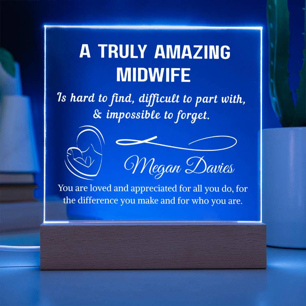Midwife Gift Personalized Plaque – Midwife Thank You Gifts – view 2