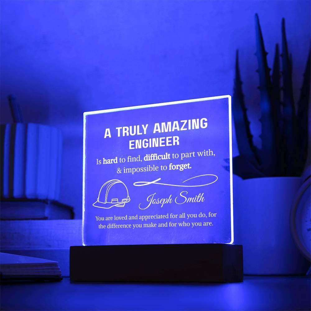 Engineer Personalized Acrylic Plaque – Gift for Mechanical – view 4