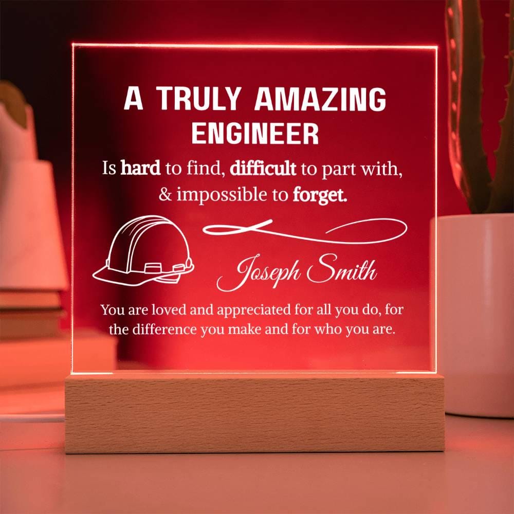 Engineer Personalized Acrylic Plaque – Gift for Mechanical – view 8