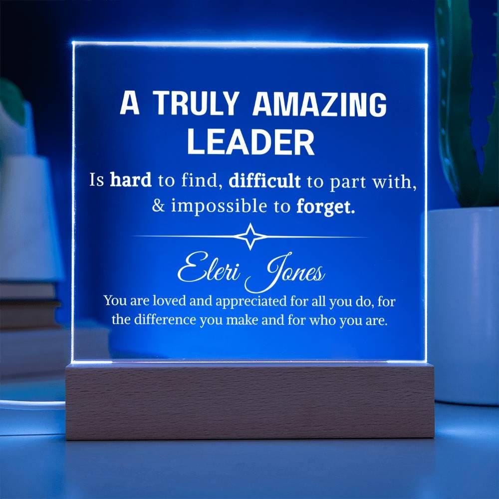 Leader Gift Personalized LED Plaque – Gift for Coach – view 3