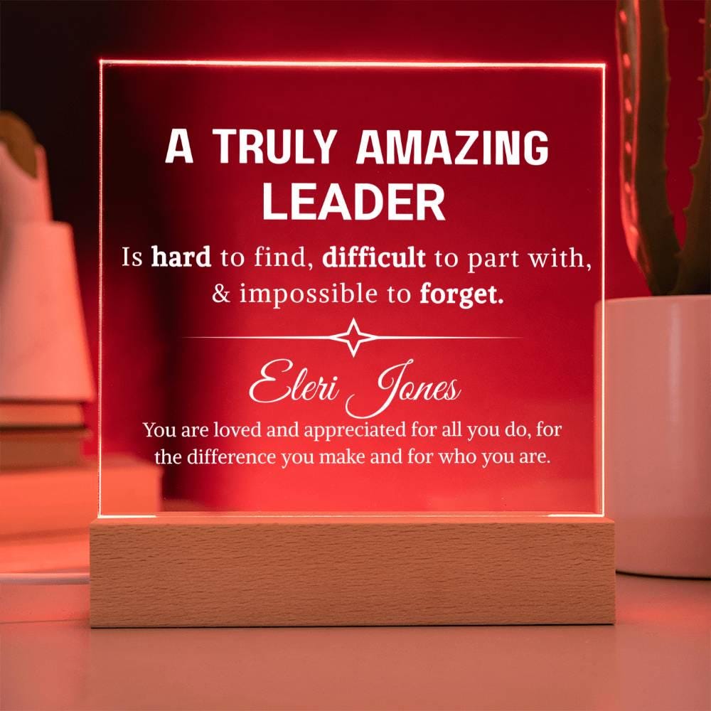 Leader Gift Personalized LED Plaque – Gift for Coach – view 4