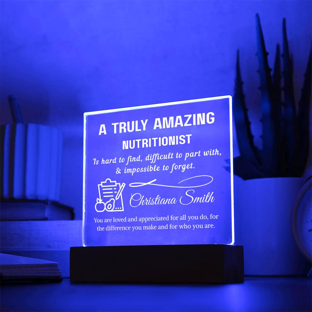 Nutritionist Gift Personalized Plaque – Registered Dietitian – view 9