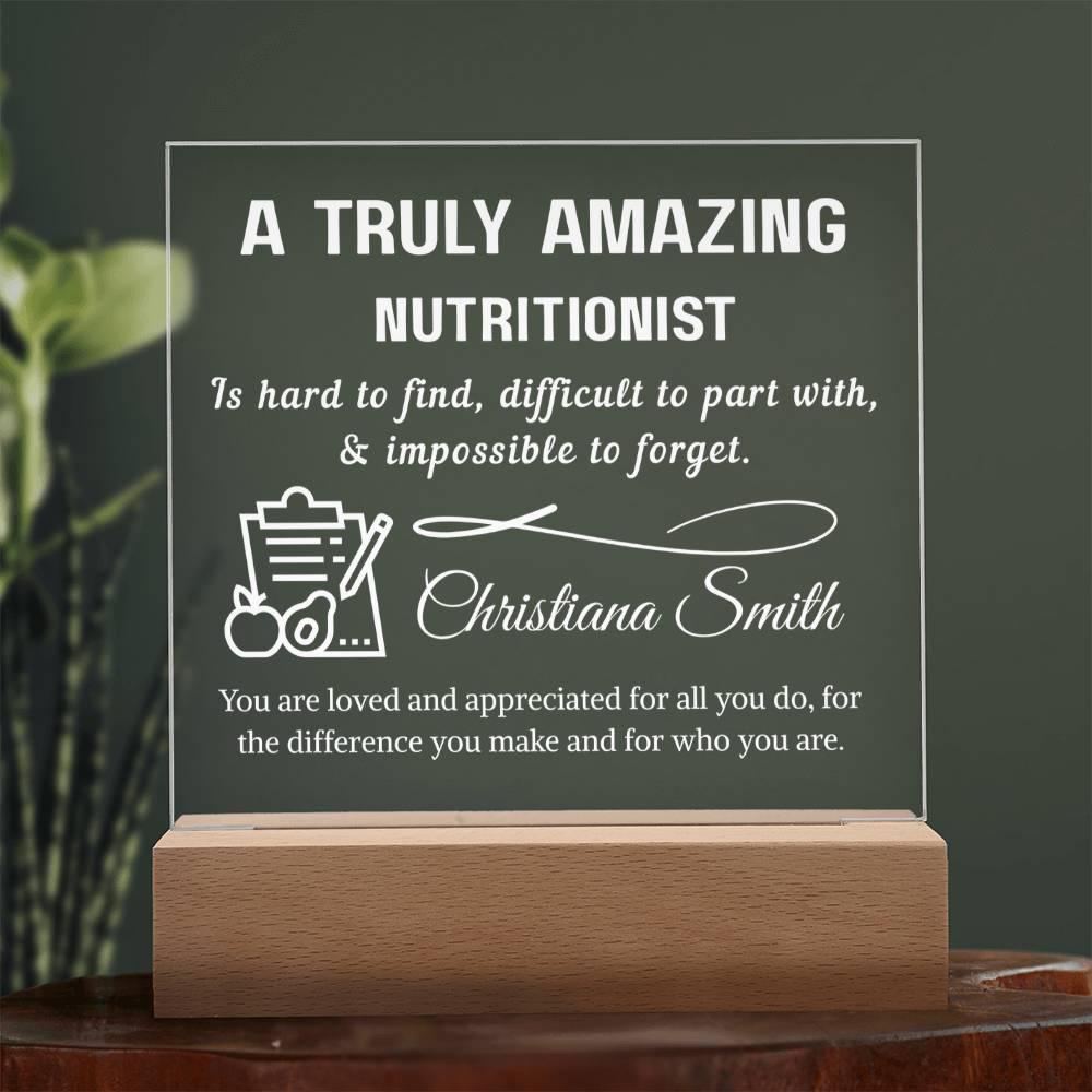 Nutritionist Gift Personalized Plaque – Registered Dietitian – view 8