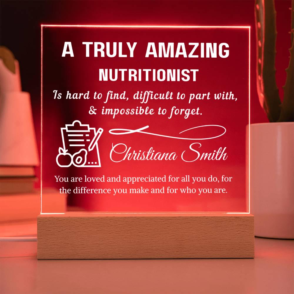 Nutritionist Gift Personalized Plaque – Registered Dietitian – view 4