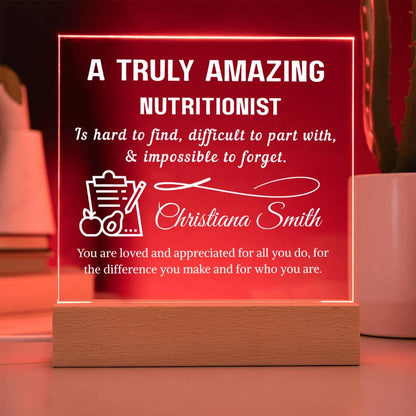 Nutritionist Gift Personalized Plaque – Registered Dietitian – view 4