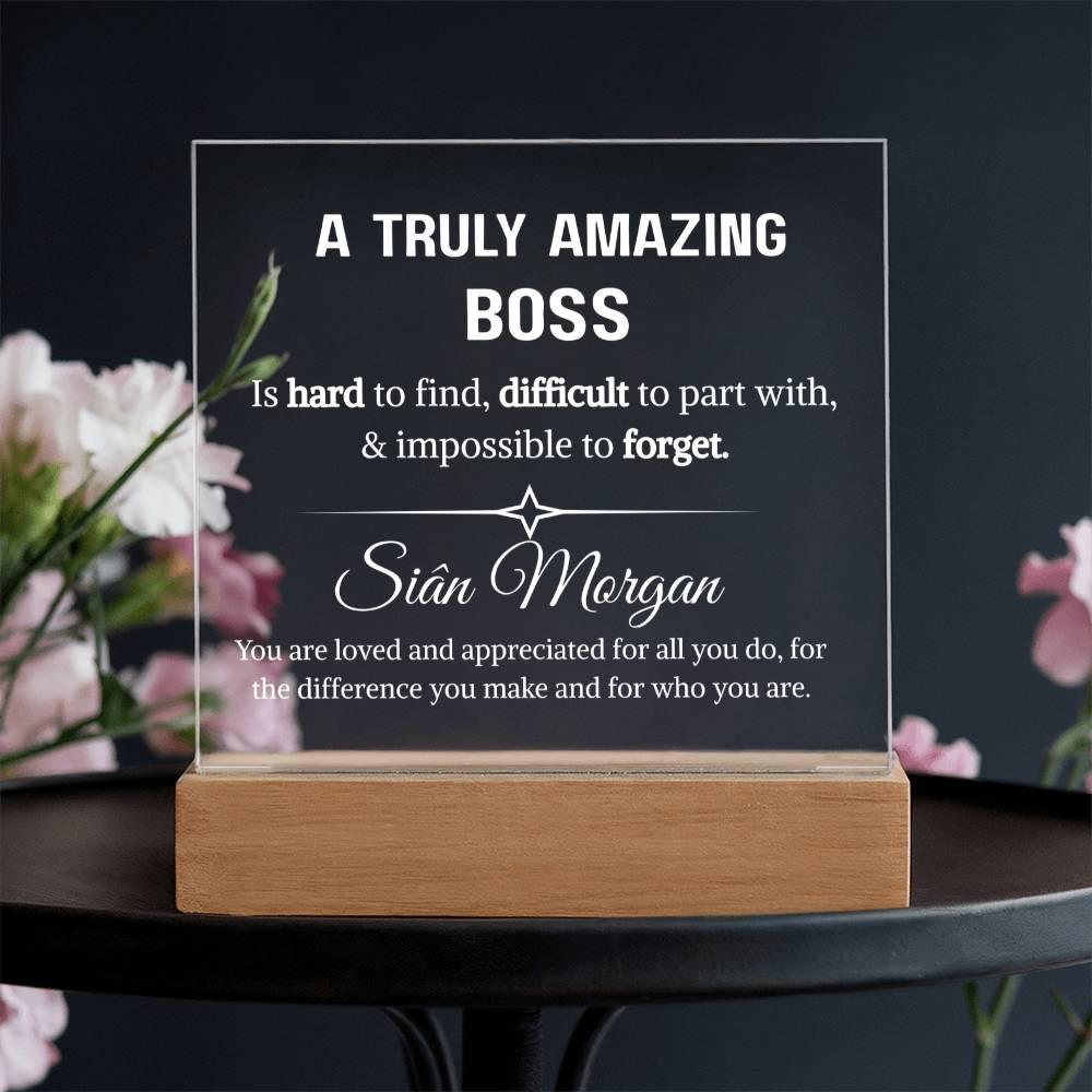 Boss Gift Personalized LED Acrylic Plaque – Boss Day Appreciation Gift – view 2