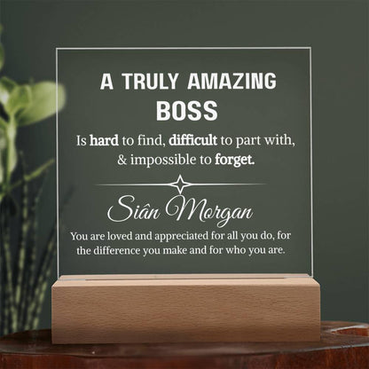 Boss Gift Personalized LED Acrylic Plaque – Boss Day Appreciation Gift – view 7