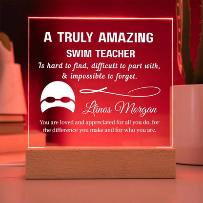 Swim Teacher Gift Personalized Plaque – Gift for Swim Instructor – view 8