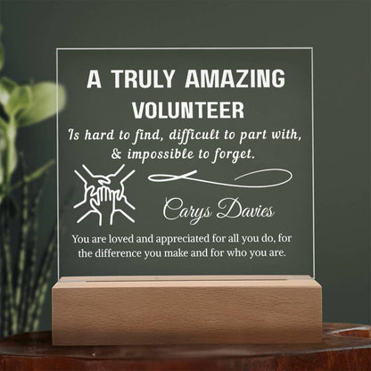 Volunteer Appreciation Personalized Acrylic Plaque – School Volunteer – view 9